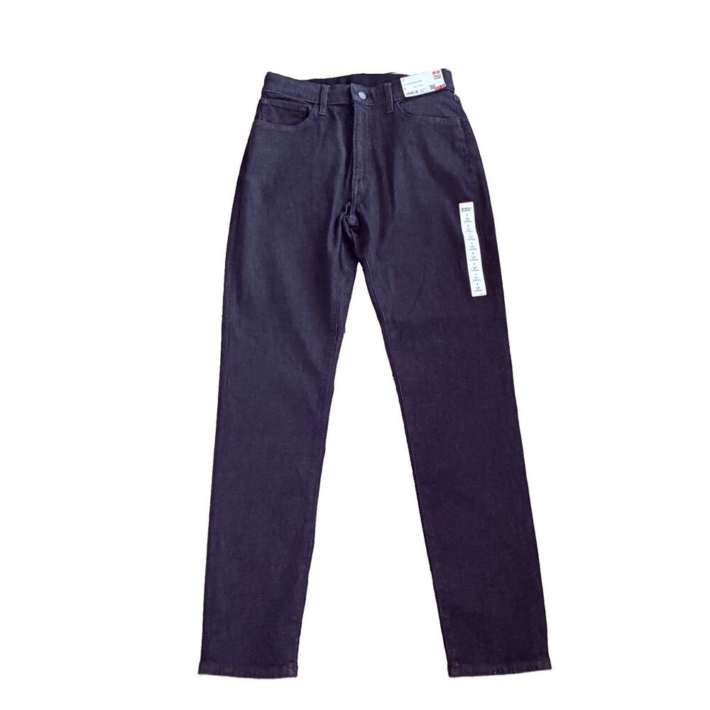 New UNIQLO Ezy Ultra Stretch Jeans S 27-30 Waist Dark Denim NWT Drawstring